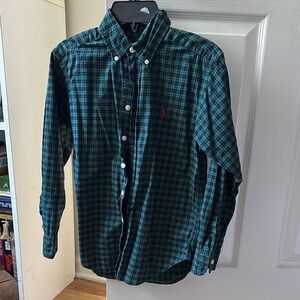 Ralph Lauren Kid’s Green Plaid Shirt size S